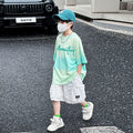 Boys Gradient Tie Dye Short Sleeve 2Pcs Set