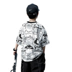 Kids Allover Print Cartoon Short Sleeve Tee