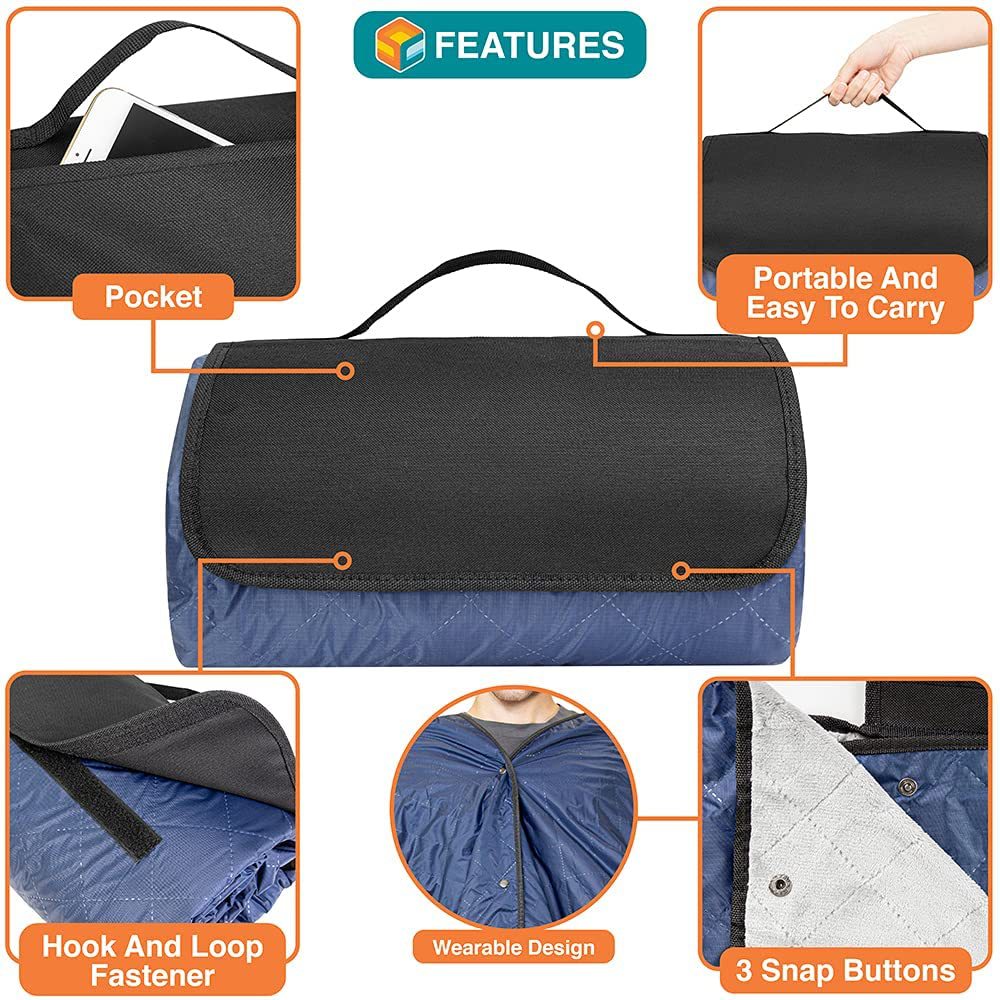 Fleece Camping Mat, Warm Cold‑Resistant Outdoor Picnic Pad for Hiking & Wild Camping