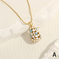Evil Eye Necklace Copper Drip Dinosaur Egg
