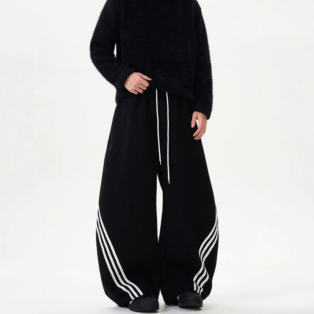 Youth Fashion Striped Sporty Casual Pants