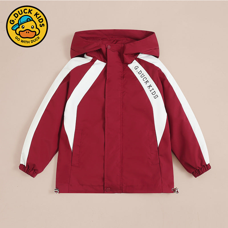 Gduck Unisex Kids' Windbreaker 3-8Y | Waterproof Windproof Fleece Liner | Spring Autumn Winter Outdoor Camping Jacket