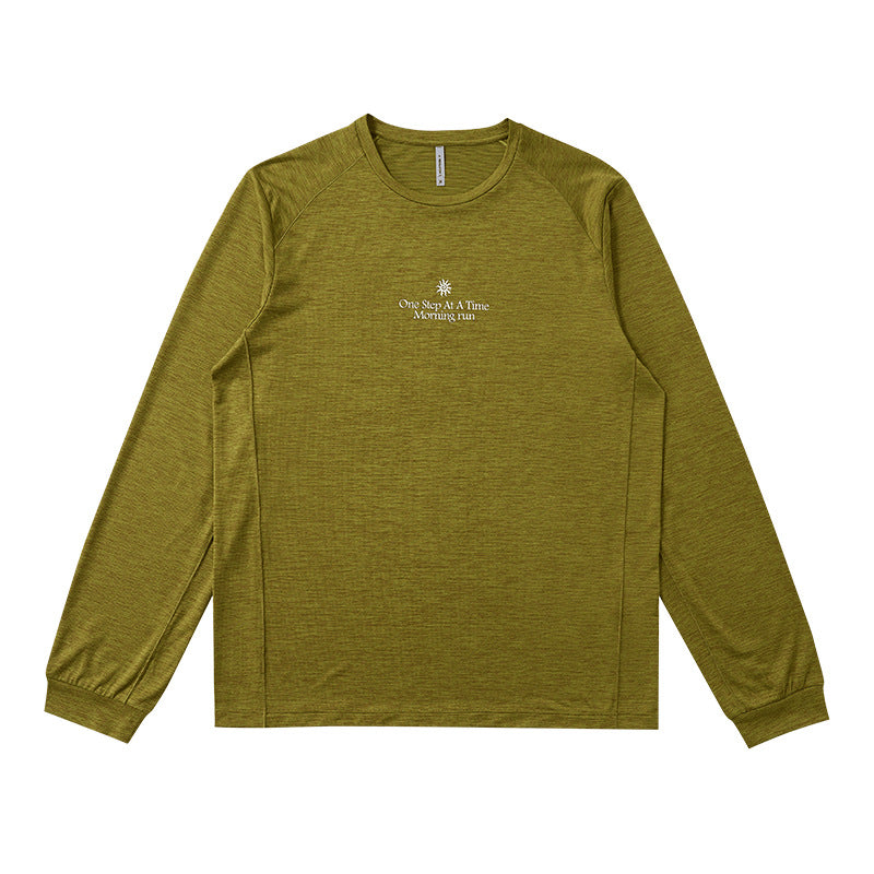 Telestar Sports Quick Dry Graphic Long Sleeve T-Shirt, Outdoor Sports Casual Athletic Top