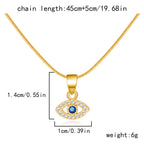 Diamond-encrusted Evil Eye Pendant Necklace