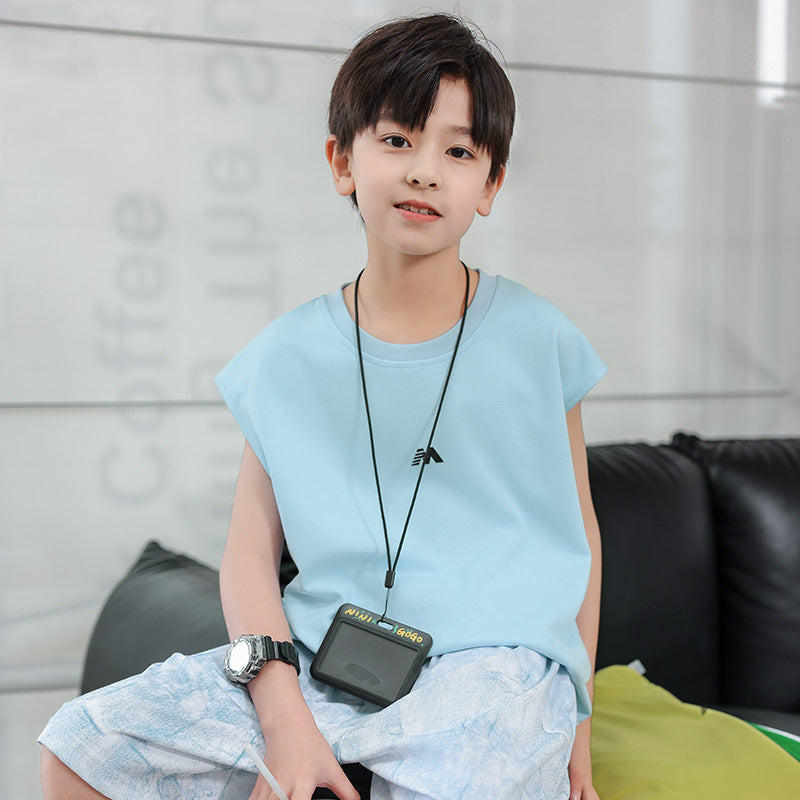 Boys Solid Cotton Sleeveless Vest