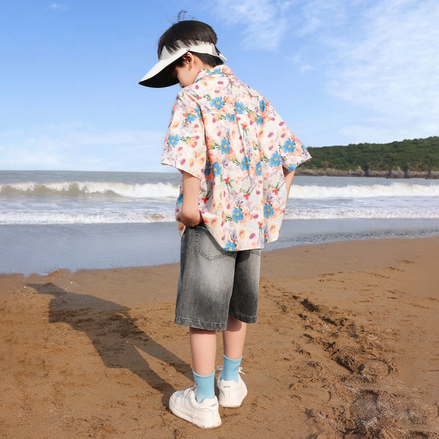 Kids Washed Soft Denim 5" Shorts