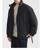 Men's Windproof Stand Collar Relaxed-Fit White Duck Down Jacket | 2025 Winter