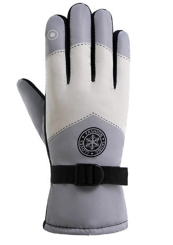 Winter Fleece-Lined Thickened Gloves - Touchscreen Ski Outdoor Cycling Windproof Warm