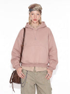 Fleece-lined hoodie, eggshell fleece sweatshirt