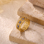 Colorful Enamel "Evil Eye" Stainless Steel Ring
