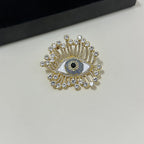 Heavy Industry Evil Eye Sparkling Sunflower Brooch
