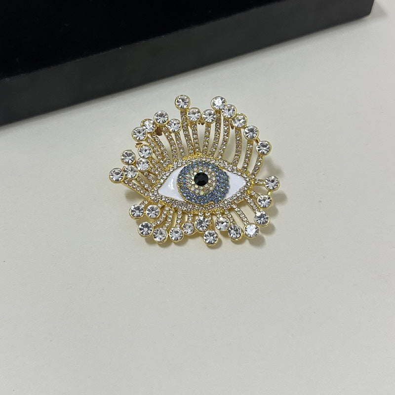 Heavy Industry Evil Eye Sparkling Sunflower Brooch