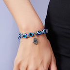 Palm Eye Evil Eye Elastic Beaded Bracelet