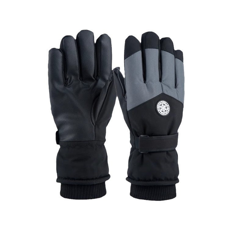 Winter Fleece-Lined Thickened Gloves - Touchscreen Ski Outdoor Cycling Windproof Warm