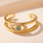 Diamond-Set Evil Eye Ring
