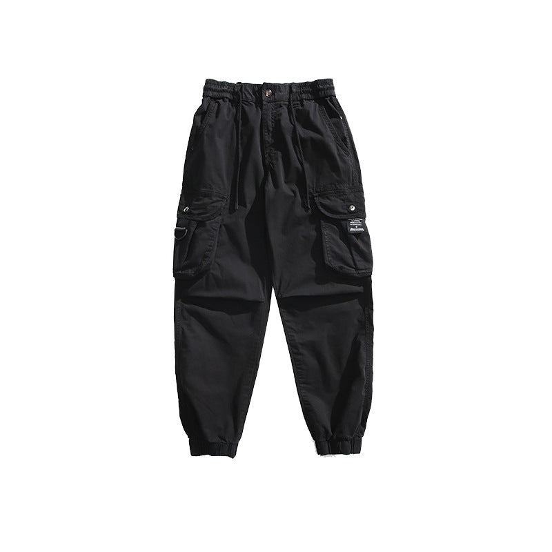 Men's US Retro Fall Cargo Pants - Multi-Pocket Cuffed Casual