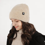 Pure wool warm ear protection hat winter windproof ski pullover hat