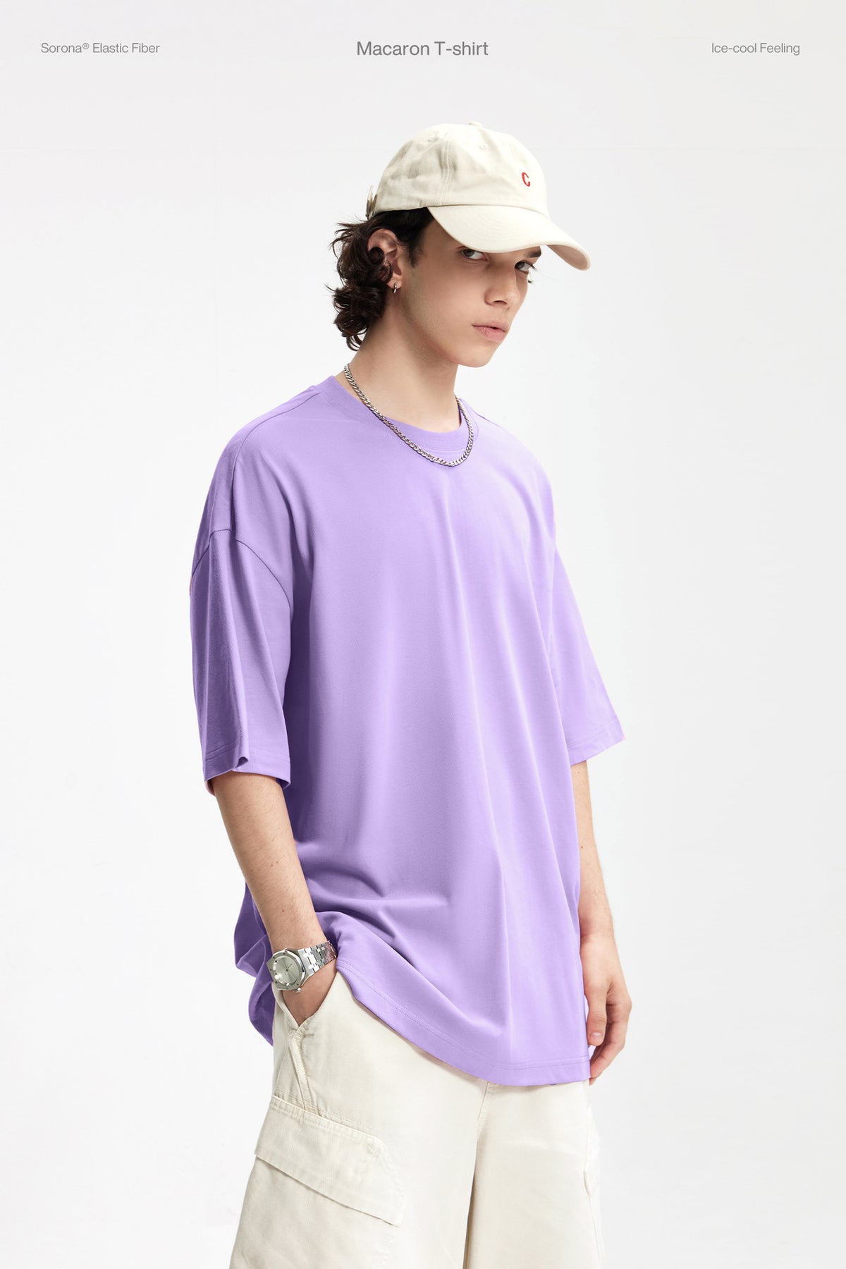 Men's 260G Oversized Macaron T-Shirt