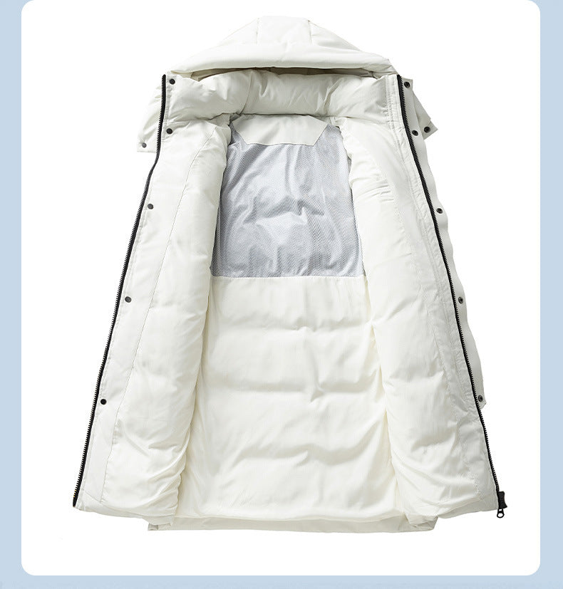 Men's New Workwear Down Jacket - Thickened Mid-Length Warm Cold-Resistant