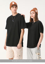 2025 New Heavy Cotton T-Shirt | 230g Combed Cotton Front Shoulder Crew Neck Short Sleeve, Same Solid Color Casual T-Shirt for Men and Women