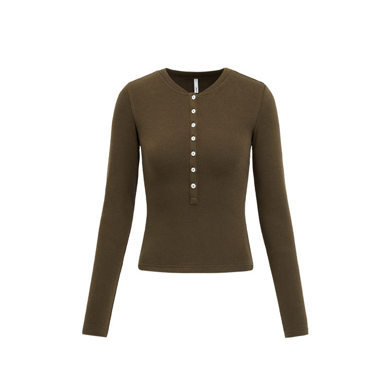 Women's Lenzing Tencel Henley Neck Slim Fit Top