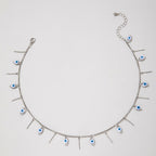 Evil Eye Vertical Pendant Versatile Necklace