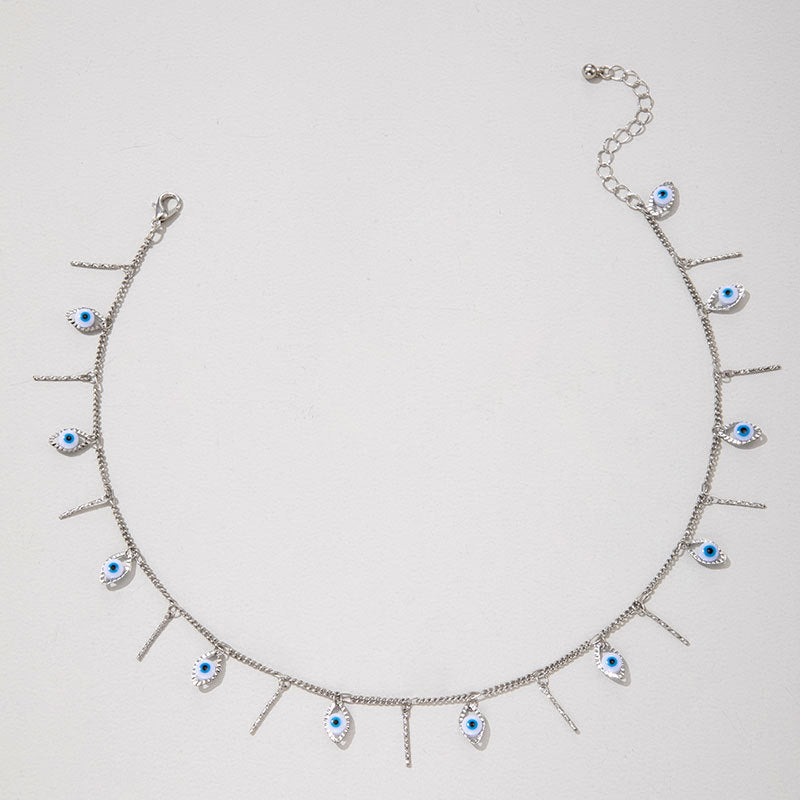 Evil Eye Vertical Pendant Versatile Necklace