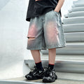 Lightweight Distressed Denim Shorts for Kids Summer