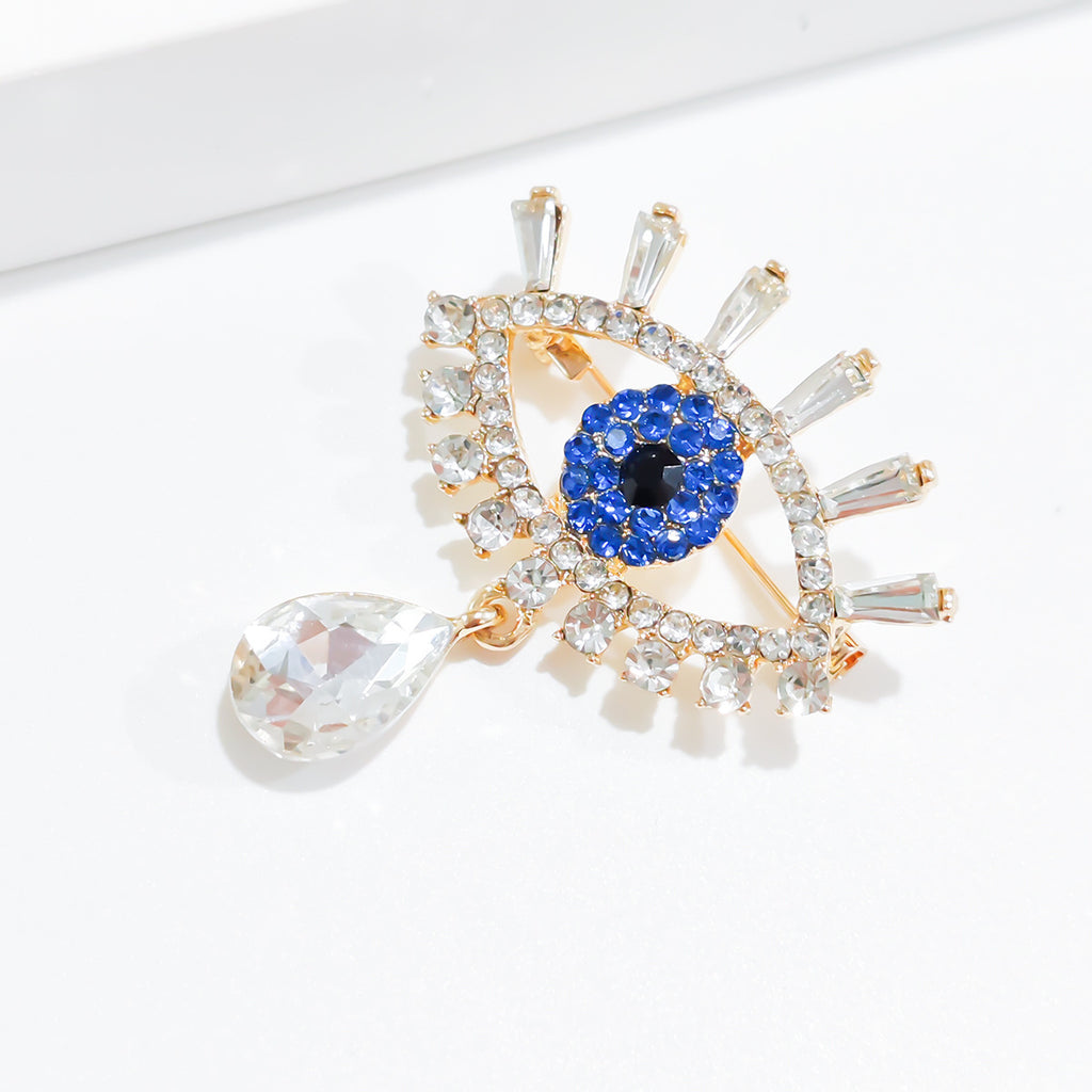 Evil Eye Brooch - Blue Diamond Niche Design