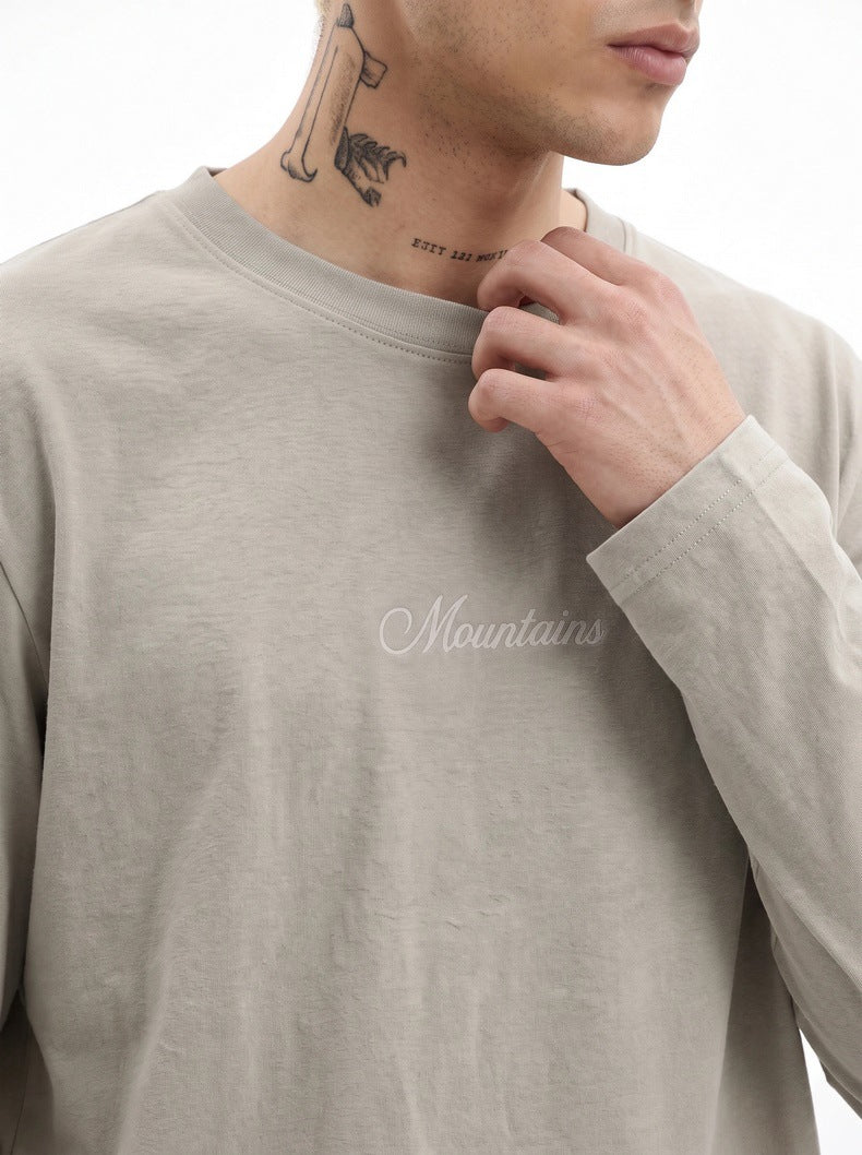 Unisex Outdoor-Style Reflective Stretch Long-Sleeve T-Shirt