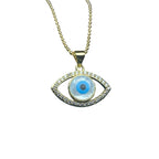 Famati's Hand Butterfly Shell Evil Eye Necklace