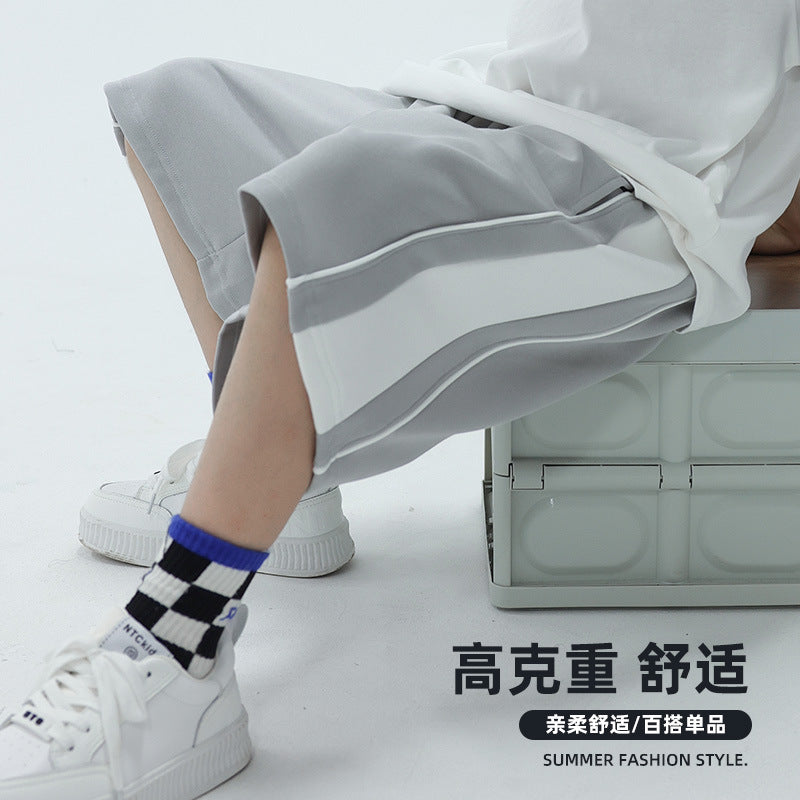 Big Kids Boys Color Block Casual Sports 5 Inch Shorts