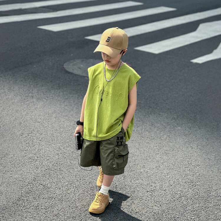 Boys' Summer Vest Two-Piece Set