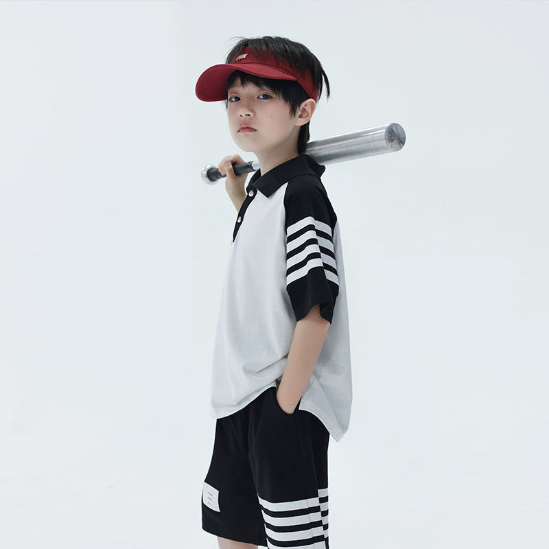 Boys Cotton Polo Shirt Set