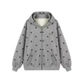 Women Oversized Hoodie, Allover Cross Print Hooded Sweatshirt
