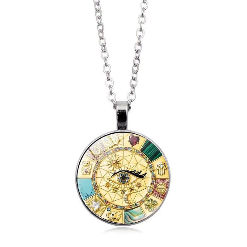 Amulet Magic Lucky Symbol Evil Eye Pendant Necklace