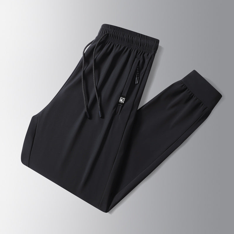 Unisex Ice Silk Quick Dry Sweatpants, Summer Thin Breathable Outdoor Running Pants