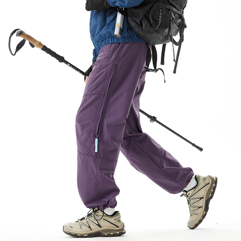 Unisex Techwear Paratrooper Pants, Water‑Repellent Softshell Straight‑Leg Outdoor Hiking Trousers