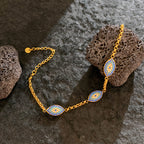 Full Zirconium Evil Eye Bracelet Stainless Steel Bracelet