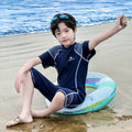 Boys' sunscreen one-piece swimsuit UPF50 + 7A antibacterial