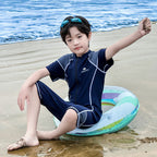 Boys' sunscreen one-piece swimsuit UPF50 + 7A antibacterial