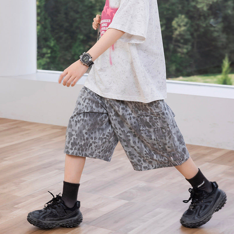 Big Boys Leopard Print 5" Shorts