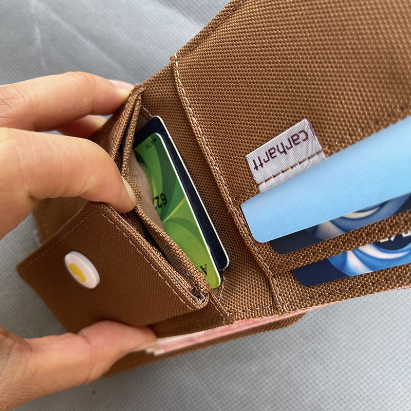 Carhart short wallet, waterproof fabric is strong and durable