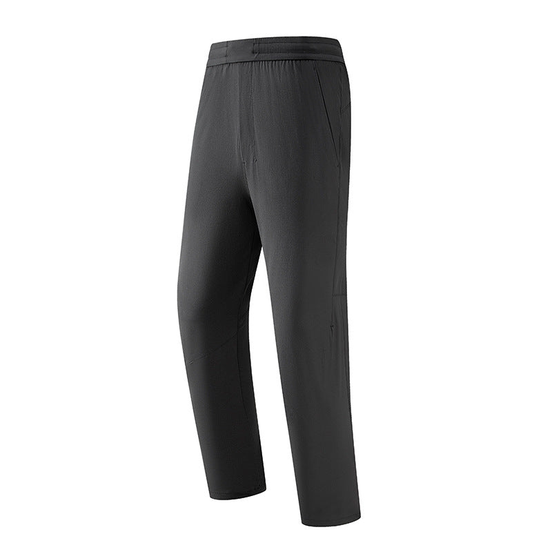 Men's Summer Ice Feel Quick Dry Pants, Breathable Loose Straight Fit Outdoor Casual Trousers