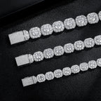 Cuban Bracelet 12mm Wide Rock Sugar Chain Zircon Tennis Bracelet Flip