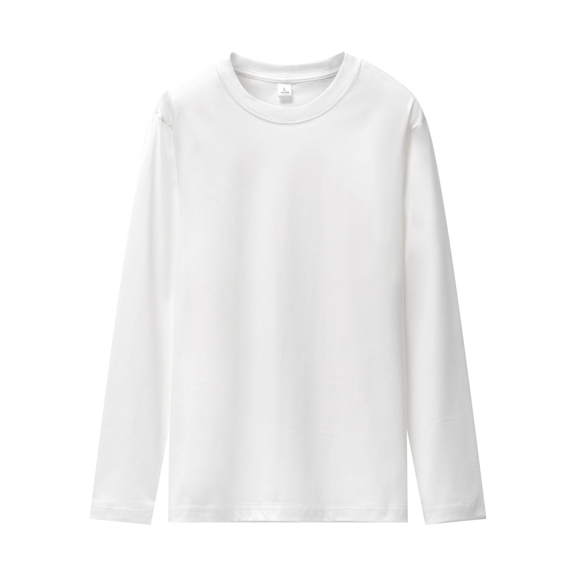 WENHOUU 230GSM Cotton Drop‑Shoulder Long Sleeve T‑Shirt Unisex Custom Sport Tee