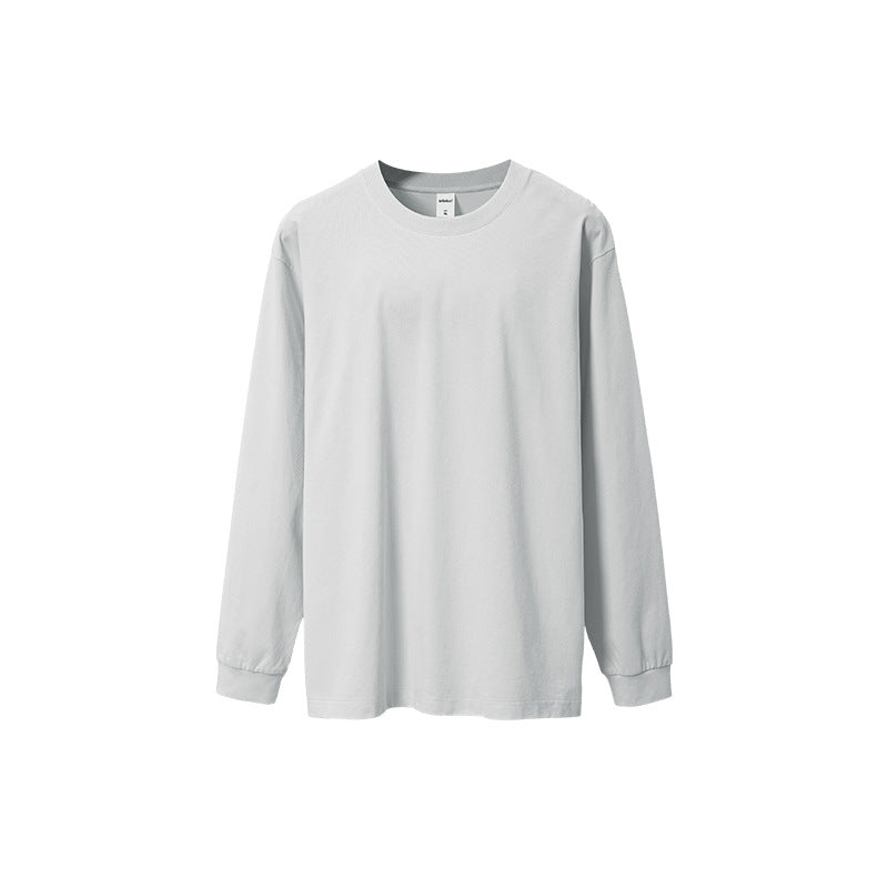 Plus Size Men Stretch Long Sleeve Tee Solid Loose Casual Top