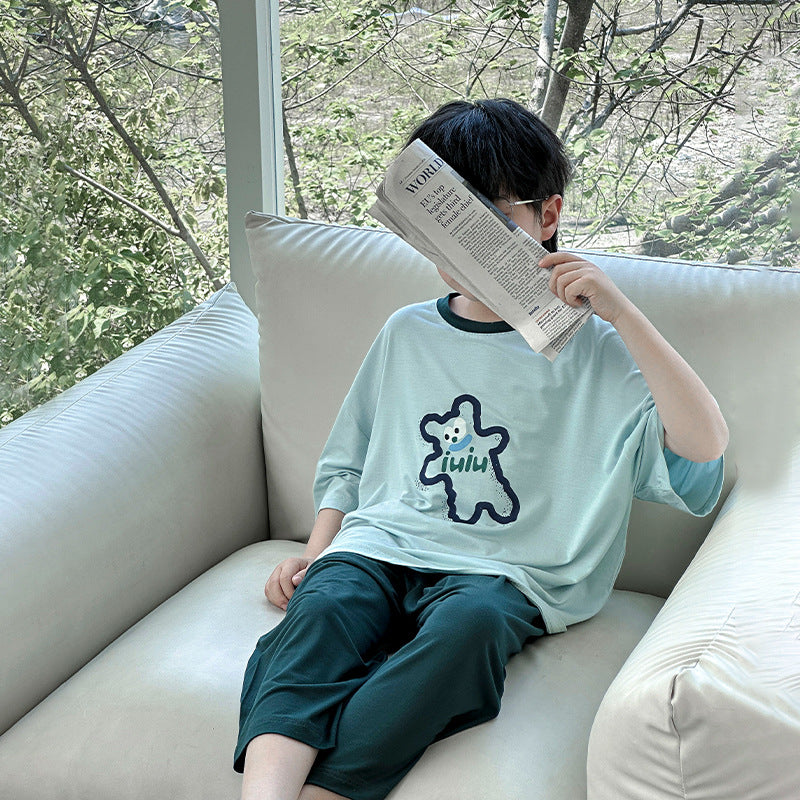 Summer Lightweight Modal Pajamas for Boys