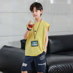 Boys Solid Cotton Sleeveless Vest