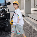 Boys'  Summer Soft Denim Shorts, Kids' 5-Pocket Shorts